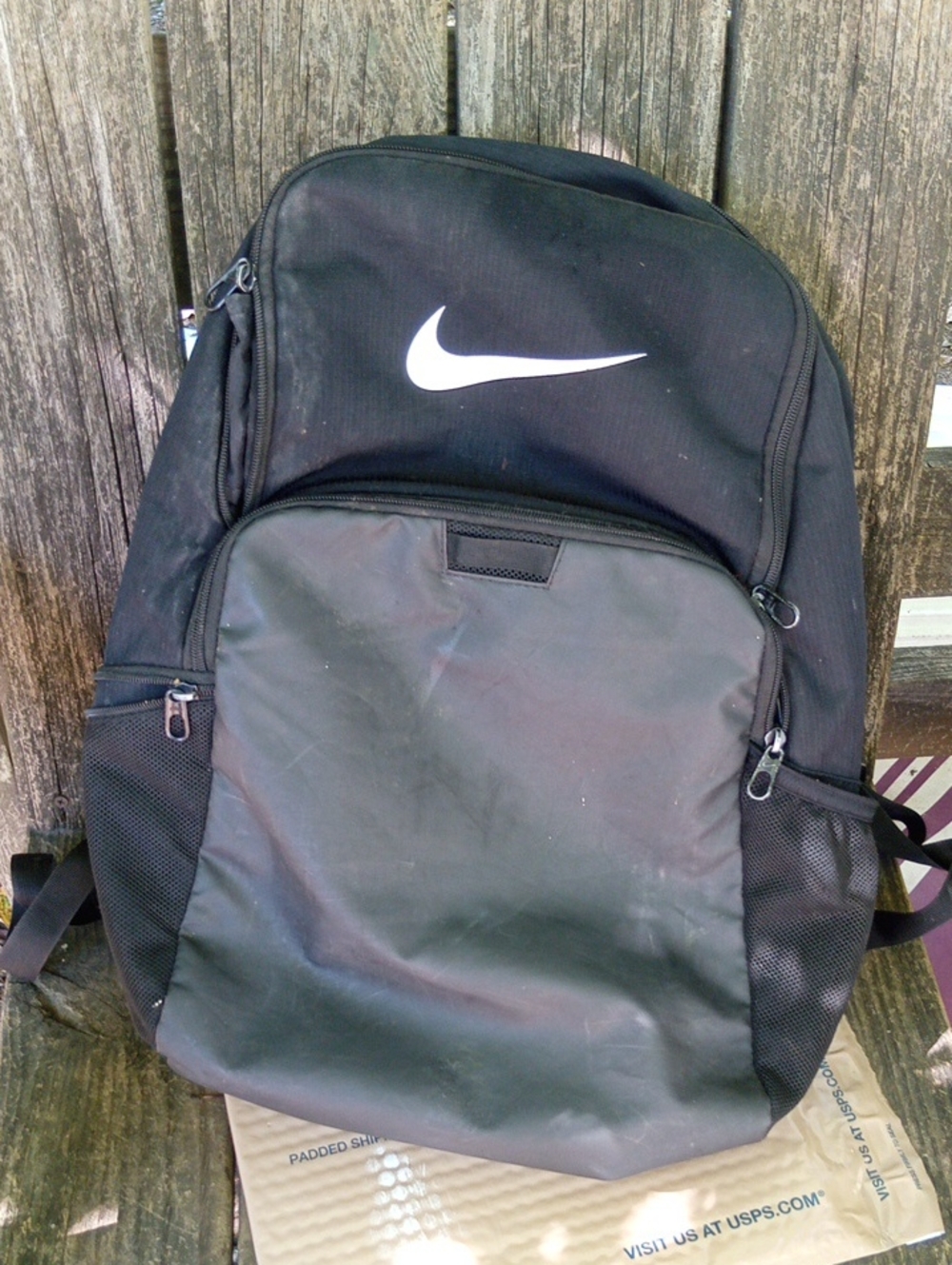 Nike Black Backpack with White Swoosh